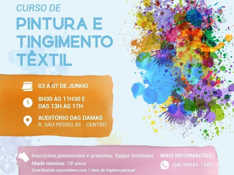Curso de Pintura e Tingimento Têxtil